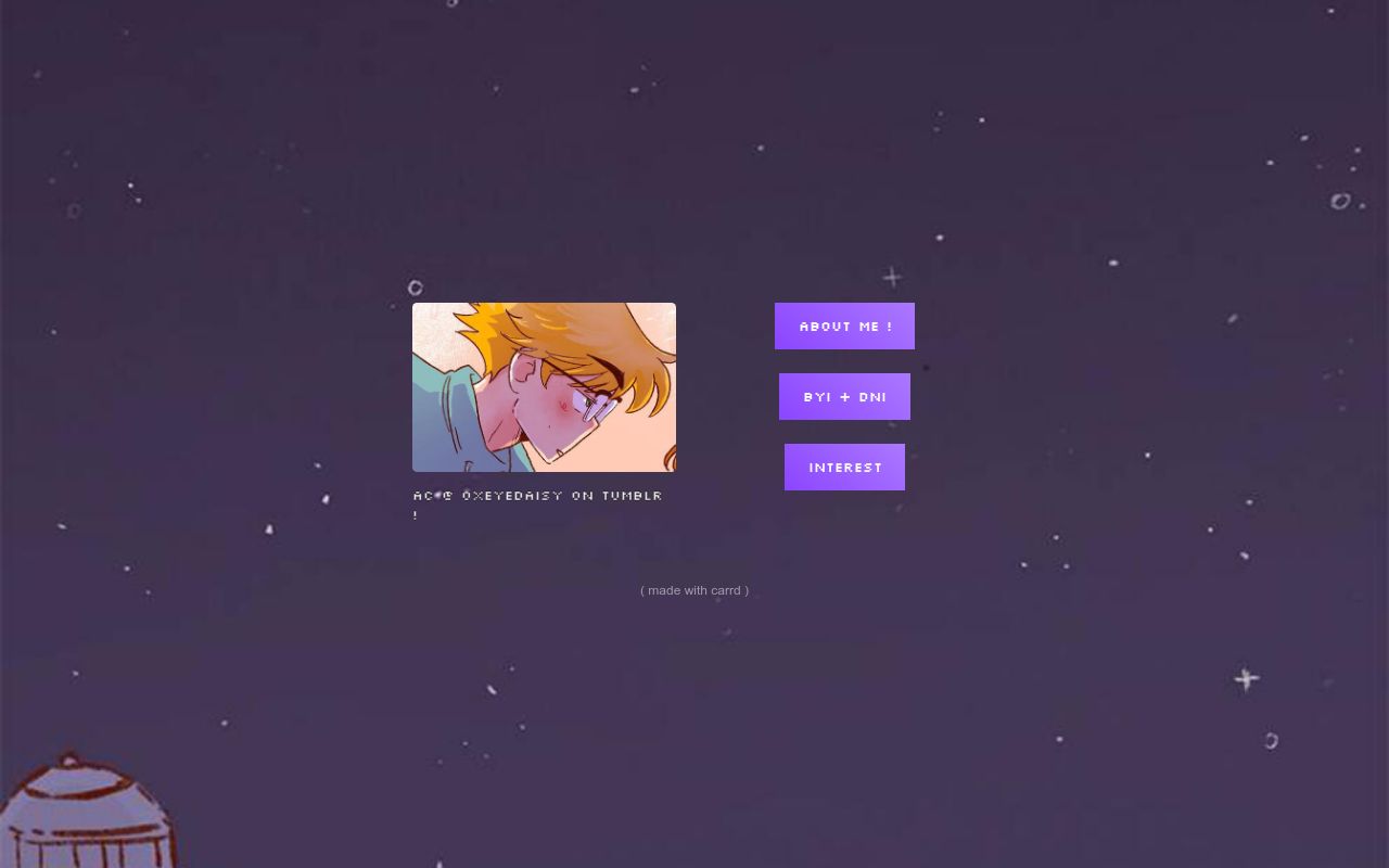 Carrd profile picture for @backslide